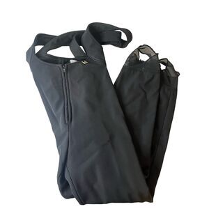Vintage Nils Womens Size 8 Long Softshell Ski Pant Black Stir Up Bottom Jumpsuit